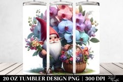 Detailed Orchid Bouquet Tumbler | 20 Oz Product Image 2