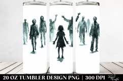 Simple Zombie Watercolor Tumbler Product Image 2