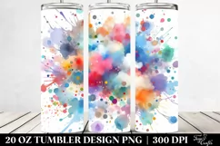 Colorful Watercolor Background | 20 Oz Tumbler Product Image 2