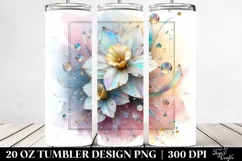 Pastel Narcissus Watercolor | 20 oz Tumbler Product Image 2
