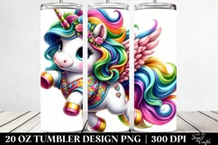 Unicorn Vibrant Drawing | 20 oz Tumbler Product Image 2