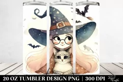 Retro Quirky Witch Cat | 20 oz Tumbler Product Image 2
