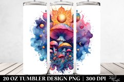 Vibrant Magical Celestial Mushroom 20 Oz Tumbler Product Image 2