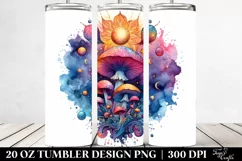 Vibrant Magical Celestial Mushroom 20 Oz Tumbler Product Image 2
