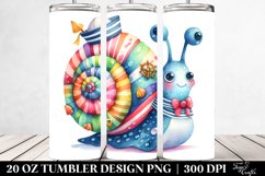 Watercolor Snail Sailor | 20 Oz Tumbler Product Image 2