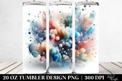 Shiny Cosmos Watercolor Clipart 20 Oz Tumbler Product Image 2