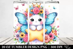 Adorned Cute Butterfly Watercolor 20 Oz Tumbler Product Image 2