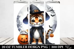 Washed Baby Tiger Dressed for Halloween 20 Oz Tumbler Product Image 2
