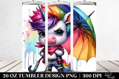 Posing Cute Unicorn Watercolor 20 Oz Tumbler Product Image 2