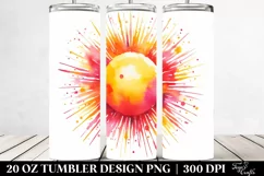 Simple Watercolor Vibrant Sun | 20 Oz Tumbler Product Image 2