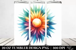 Simple Watercolor Vibrant Sun | 20 Oz Tumbler Product Image 2