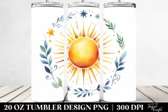 Simple Watercolor Vibrant Sun | 20 Oz Tumbler Product Image 2
