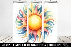 Simple Watercolor Vibrant Sun | 20 Oz Tumbler Product Image 2