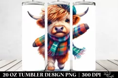 Baby Highland Cow Dancing 20 Oz Tumbler Product Image 2