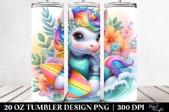 Colorful Pastel Baby Unicorn in Wetsuit. 20 oz Tumbler Product Image 2
