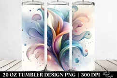 Abstract Pastel Calla Lily Art 20 Oz Tumbler Product Image 2