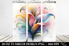Abstract Pastel Calla Lily Art 20 Oz Tumbler Product Image 2