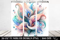 Abstract Pastel Calla Lily Art 20 Oz Tumbler Product Image 2