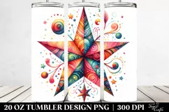 Wimsical Colorful Star | 20 oz Tumbler Product Image 2