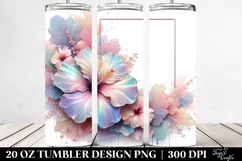 Metallic Hibiscus Splash | 20 oz Tumbler Product Image 2