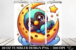 Colorful Small Baby Crow | 20 oz Tumbler Product Image 2