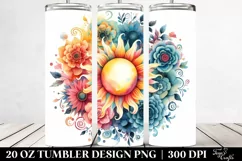 Colorful Watercolor Sun | 20 Oz Tumbler Product Image 2