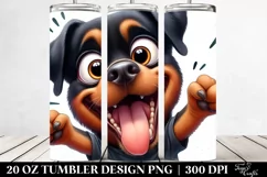 Funny Rottweiler Smiling | 20 oz Tumbler Product Image 2