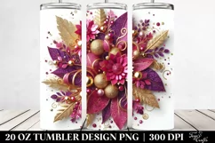 Glittery Magenta Background | 20 oz Tumbler Product Image 2