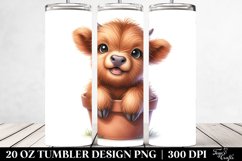 Cute Baby Highland Cow | 20 oz Tumbler Product Image 2
