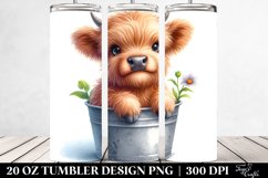 Cute Baby Highland Cow | 20 oz Tumbler Product Image 2