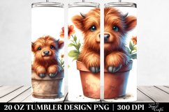 Cute Baby Highland Cow | 20 oz Tumbler Product Image 2