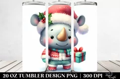 Expressive Baby Rhino Dressed for Winter, High-Res 20 Oz Product Image 2