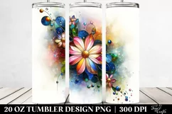 Colorful Small Stained Cosmos | 20 oz Tumbler Product Image 2