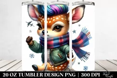 Vibrant Baby Deer Running with Cool Haircut | 20 oz Tumbler Product Image 2