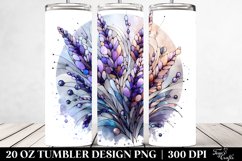 Abstract Stained Lavender | 20 Oz Tumbler Product Image 2