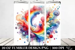 Colorful Abstract Rainbow | 20 oz Tumbler Product Image 2