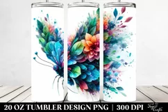 sAbstract Vibrant Watercolor Butterfly | 20 oz Tumbler Product Image 2