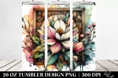 Abstract Pastel Magnolia Stained 20 Oz Tumbler Product Image 2