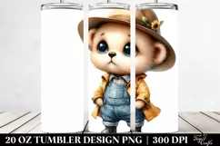 Baby Bear in Sun Hat Clipart, High-Res 20 Oz Tumbler Product Image 2