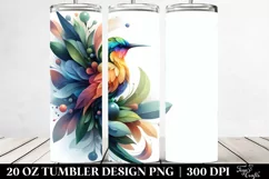 Abstract Vibrant Watercolor Bird | 20 oz Tumbler Product Image 2