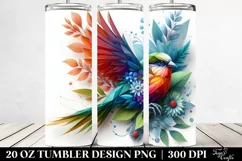 Abstract Vibrant Watercolor Bird | 20 oz Tumbler Product Image 2