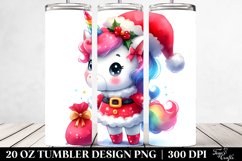 Santa Unicorn Tumbler Product Image 2