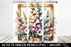 Abstract Pastel Foxglove Stained 20 Oz Tumbler Product Image 2