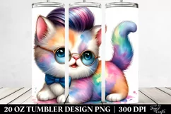 Cute Baby Cat Playing with Cool Haircut | 20 oz Tumbler Product Image 2