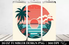 Retro Tropical Sunset | 20 Oz Tumbler Product Image 2