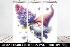 Whimsical Flying Gnome Clipart, High-Res 20 Oz Tumbler Product Image 2