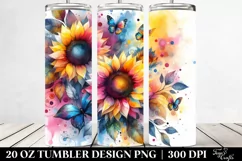 Whimsical Flowers,Baby Macaw | 20 Oz Tumbler Product Image 2