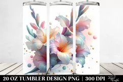 Abstract Pastel Gladiolus Clipart 20 Oz Tumbler Product Image 2