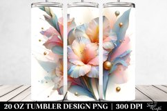 Glossy Gladiolus Watercolor Clipart 20 Oz Tumbler Product Image 2