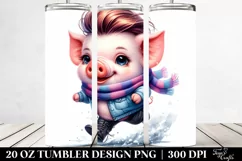 Baby Pig Running 20 Oz Tumbler Product Image 2